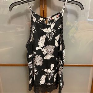 Superdry Black & White Floral Tanktop